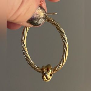 14k gold (solid) love knots!  Slide them on a chain, earring, bracelet. 1.24gms